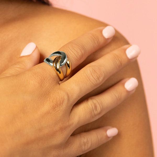 Bicolor Ring – Goud & Zilver - My Bendel - My Bendel Bicolor Ring – Goud & Zilver - My Bendel - My Bendel