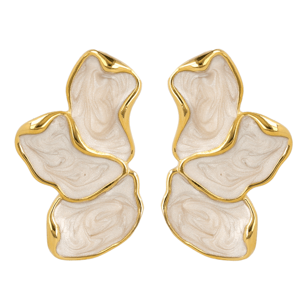 My Bendel statement oorbellen goud & Mother of Pearl – stainless steel - My Bendel My Bendel statement oorbellen goud & Mother of Pearl – stainless steel - My Bendel