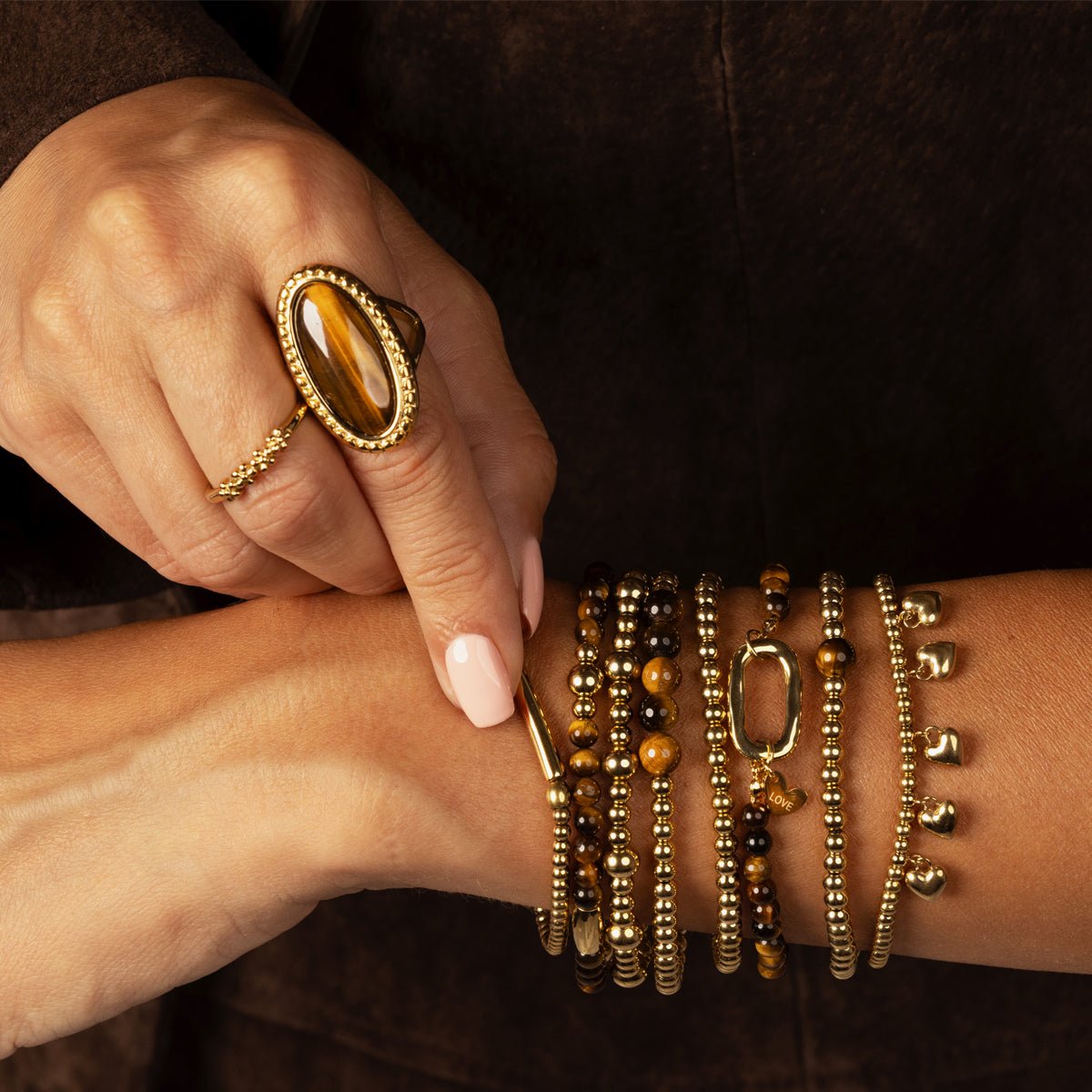 Tiger Eye kralen armband - My Bendel - My Bendel Tiger Eye kralen armband - My Bendel - My Bendel