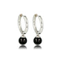 Onyx Elegantie: Zilveren Oorringen met Edelsteen Onyx Elegantie: Zilveren Oorringen met Edelsteen