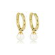 Elegante Gouden Oorringen met Witte Parel Charm Elegante Gouden Oorringen met Witte Parel Charm