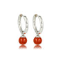 Red Aventurine Zilveren Oorringen: Natuurlijke Elegantie Red Aventurine Zilveren Oorringen: Natuurlijke Elegantie