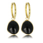 Onyx Elegantie: Gouden Oorbellen met Stijlvolle Hanger Onyx Elegantie: Gouden Oorbellen met Stijlvolle Hanger