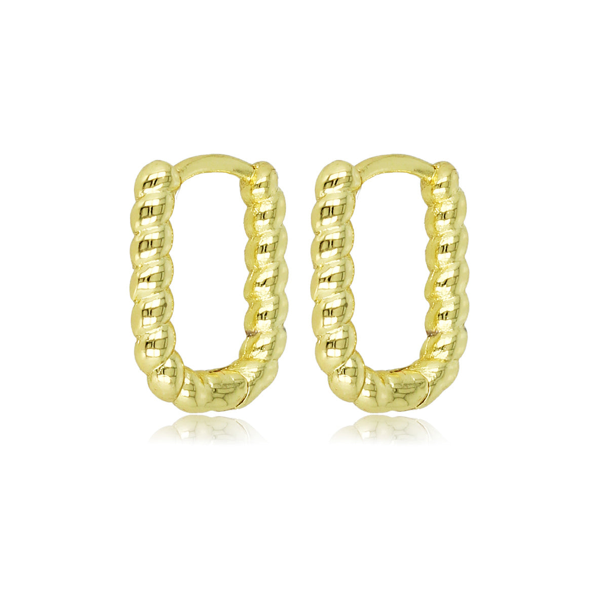 Elegante 14mm Gouden Twisted Oorring Elegante 14mm Gouden Twisted Oorring