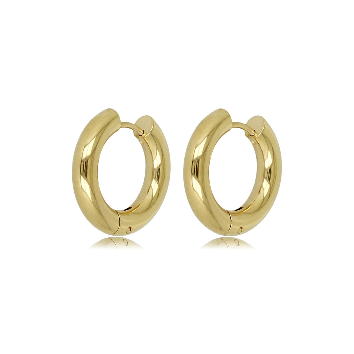 Strahlender goldener Ohrring 20x4 mm - Zeitlose Eleganz Strahlender goldener Ohrring 20x4 mm - Zeitlose Eleganz