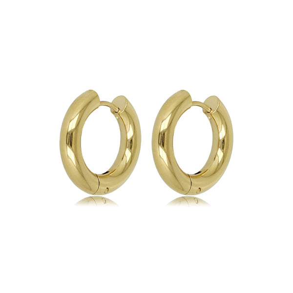 Strahlender goldener Ohrring 20x4 mm - Zeitlose Eleganz Strahlender goldener Ohrring 20x4 mm - Zeitlose Eleganz