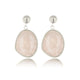 Zilveren Oorbel met Ronde Rose Quartz Hanger Zilveren Oorbel met Ronde Rose Quartz Hanger