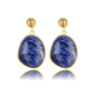 Gouden Oorbel met Lapis Lazuli Ronde Hanger Gouden Oorbel met Lapis Lazuli Ronde Hanger