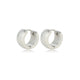 Radiant Steel Earrings: Compact Elegance Radiant Steel Earrings: Compact Elegance