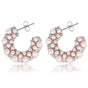 Roze Parel Oorringen van Zilver - 23mm Elegantie Roze Parel Oorringen van Zilver - 23mm Elegantie
