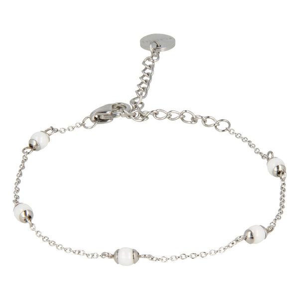 Zilveren armband met keramieken kralen - sieraden - My Bendel Zilveren armband met keramieken kralen - sieraden - My Bendel