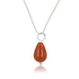 Zilveren Ketting met Gold Sand Stone Peervormige Hanger Zilveren Ketting met Gold Sand Stone Peervormige Hanger