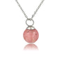 Zilveren ketting met Rhodonite edelsteen balletje Zilveren ketting met Rhodonite edelsteen balletje