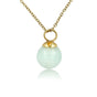 Gouden ketting met ronde Amazonite edelsteen Gouden ketting met ronde Amazonite edelsteen