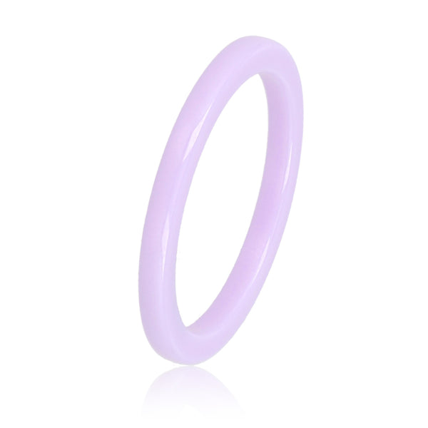 Unbreakable lilac ceramic ring - 2 mm - hypoallergenic Unbreakable lilac ceramic ring - 2 mm - hypoallergenic
