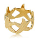 Brede gouden ring - Speelse zeesterren - Zomerse charme - My Bendel Brede gouden ring - Speelse zeesterren - Zomerse charme - My Bendel
