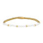 Gouden Armband met White Aventurine Edelstenen - My Bendel Gouden Armband met White Aventurine Edelstenen - My Bendel