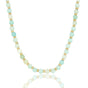 Gouden Lange Ketting met Amazonite Kralen - My Bendel Gouden Lange Ketting met Amazonite Kralen - My Bendel