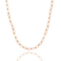Gouden Ketting met Rose Quartz Kralen - My Bendel Gouden Ketting met Rose Quartz Kralen - My Bendel