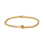 Rose Quartz Armband met Gouden Kralen en Schelp - My Bendel Rose Quartz Armband met Gouden Kralen en Schelp - My Bendel