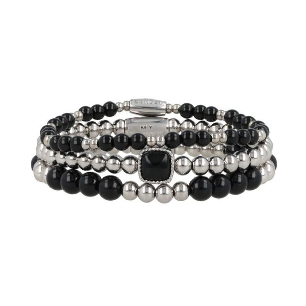 Onyx Armbanden Set - Zilver & Edelstenen Kralen Onyx Armbanden Set - Zilver & Edelstenen Kralen