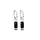 Elegante Zilveren Oorringen met Onyx Hanger Elegante Zilveren Oorringen met Onyx Hanger