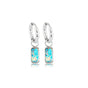 Zilveren Oorringen met Blue Howlite Elegantie Zilveren Oorringen met Blue Howlite Elegantie