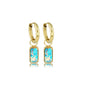 Gouden Oorringen met Blue Howlite Elegantie Gouden Oorringen met Blue Howlite Elegantie