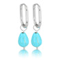 Zilveren Ovaal & Blue Howlite Oorbellen Zilveren Ovaal & Blue Howlite Oorbellen