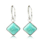Zilveren Ronde Oorring met Amazonite Hanger Zilveren Ronde Oorring met Amazonite Hanger