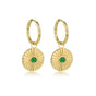 Stralende Zon Oorringen met Green Agate Stralende Zon Oorringen met Green Agate