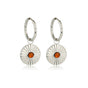 Stralende Zilveren Oorringen met Carnelian Zonnetje Stralende Zilveren Oorringen met Carnelian Zonnetje