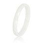 Keramieken ring 3mm - facet geslepen - wit - hypoallergeen Keramieken ring 3mm - facet geslepen - wit - hypoallergeen
