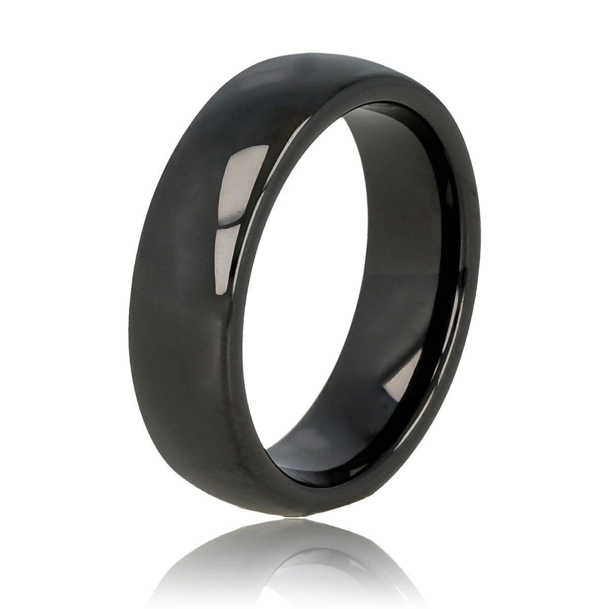 Onbreekbare keramieken ring - zwart - 6 mm - hypoallergeen - My Bendel Onbreekbare keramieken ring - zwart - 6 mm - hypoallergeen - My Bendel