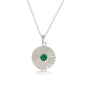Zilveren Ketting Zonnetje met Green Agate Edelsteen Zilveren Ketting Zonnetje met Green Agate Edelsteen