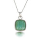 Zilveren Ketting met Vierkante Amazonite Hanger Zilveren Ketting met Vierkante Amazonite Hanger