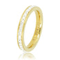 Gouden ring met zirkonia - 3 mm breed - hypoallergeen - My Bendel Gouden ring met zirkonia - 3 mm breed - hypoallergeen - My Bendel