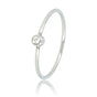 Betekenisring met kristalsteen - Stainless steel - minimalistisch Betekenisring met kristalsteen - Stainless steel - minimalistisch