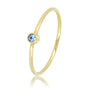 Gouden aanschuifring - blauwe glassteen - Stainless steel Gouden aanschuifring - blauwe glassteen - Stainless steel