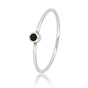 Zilveren aanschuifring - zwart zirkonia - Stainless steel Zilveren aanschuifring - zwart zirkonia - Stainless steel