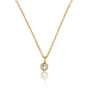 Gouden Ketting met Zirkonia Kristal - Verkleurt Niet Gouden Ketting met Zirkonia Kristal - Verkleurt Niet