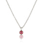 Zilveren Ketting met Roze Zirkonia Steen - Verkleurt Niet Zilveren Ketting met Roze Zirkonia Steen - Verkleurt Niet