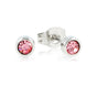 Roze Zirkonia Oorbellen: Stalen Elegantie in 4mm Roze Zirkonia Oorbellen: Stalen Elegantie in 4mm