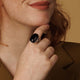 Zilveren statement ring - Onyx edelsteen - Innerlijke kracht Zilveren statement ring - Onyx edelsteen - Innerlijke kracht
