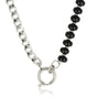 Zilveren Schakelketting met Onyx Edelstenen Zilveren Schakelketting met Onyx Edelstenen