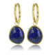 Gouden Oorringen met prachtige Lapis Lazuli 36mm Gouden Oorringen met prachtige Lapis Lazuli 36mm