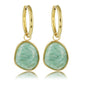 Gouden Oorring met Creatieve Amazonite Hanger Gouden Oorring met Creatieve Amazonite Hanger