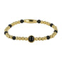 Edelstenen armband met Onyx bedel en stainless steel Edelstenen armband met Onyx bedel en stainless steel