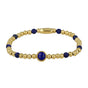 Gouden Bedelarmband met Lapis Lazuli Edelsteen Gouden Bedelarmband met Lapis Lazuli Edelsteen
