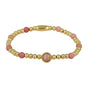 Gouden Bedelarmband met Rhodonite Edelsteen Gouden Bedelarmband met Rhodonite Edelsteen